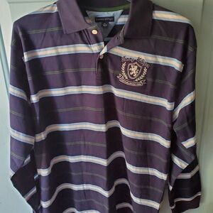 Tommy Hilfiger Purple and Green Polo Shirt